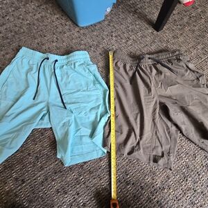 Reebok Men's Athletic Shorts - Aqua and Grey